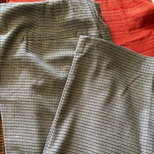 Loft NWT high waist plaid trousers with elasticized waist band. Career Pants
